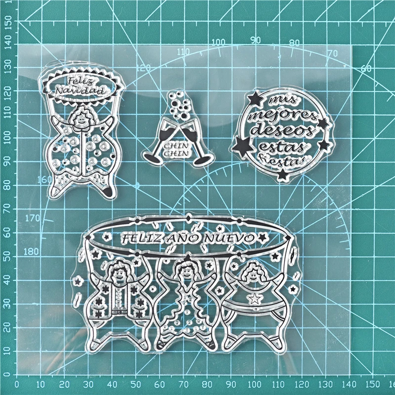 11x16cm 26 букв штампов цветок письмо прозрачный силиконовый штамп/печать для карты DIY Скрапбукинг/фотоальбом Хэллоуин Декор - Цвет: 11x16cm