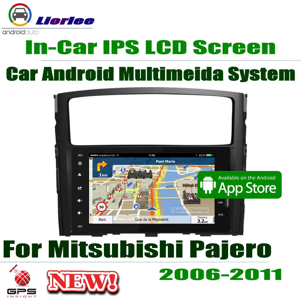 Автомобильный радиоприемник 8 дюймов HD 1080P IPS LCD экран Android ядер для Mitsubishi Pajero 2006 2011