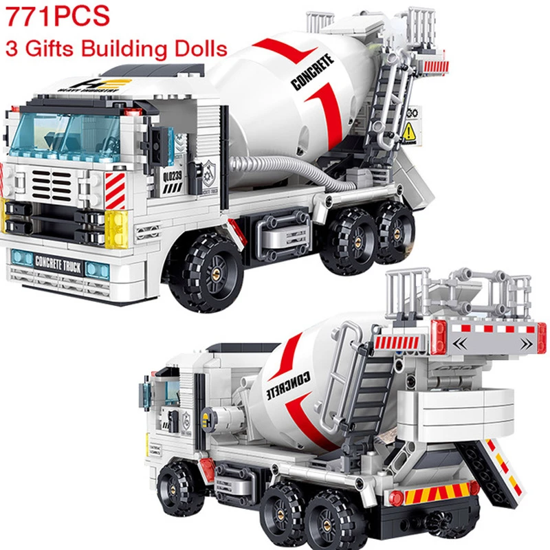 Technic Engineering Бетономешалка строительные блоки для грузовиков инженерный кран ролик экскаватора самосвал