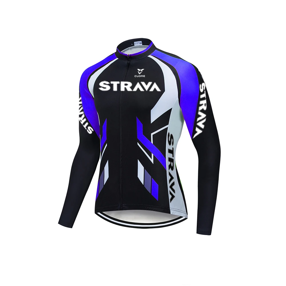 

STRAVA Autumn Bicycle Jersey Bicycle Team Race Sportswear Road Bike Shirt Males' MTB Downhill Clothing Full Sleeve Bicycle Wear
