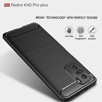 luxuriy silicone ultra thin phone case for xiaomi redmi k40 pro plus protection fashion business carbon fiber tpu back cover