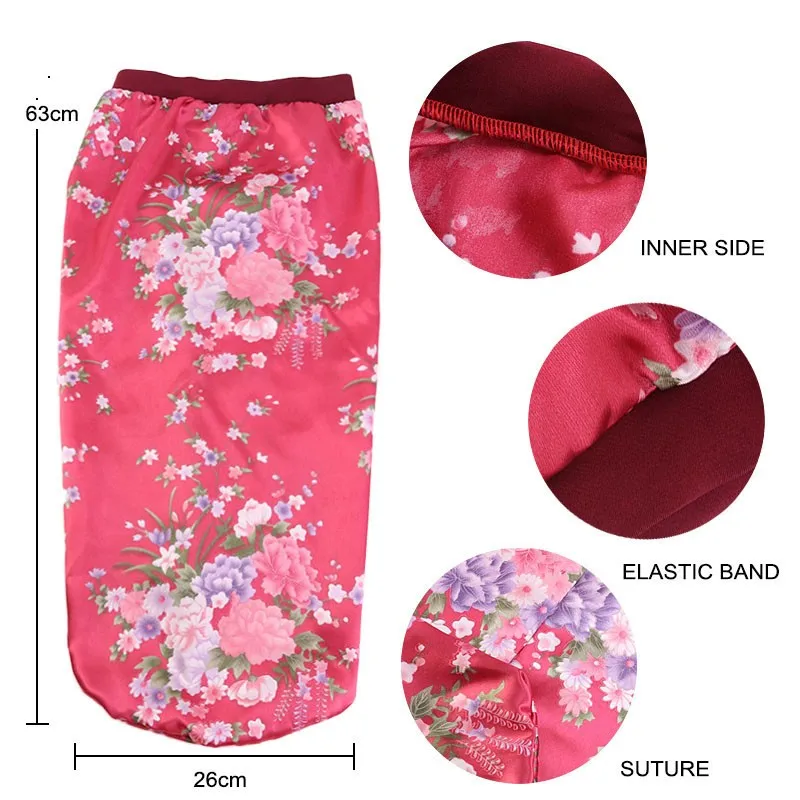 Шапочка для сна Длинная атласная с высокой эластичной резинкой женская и мужская