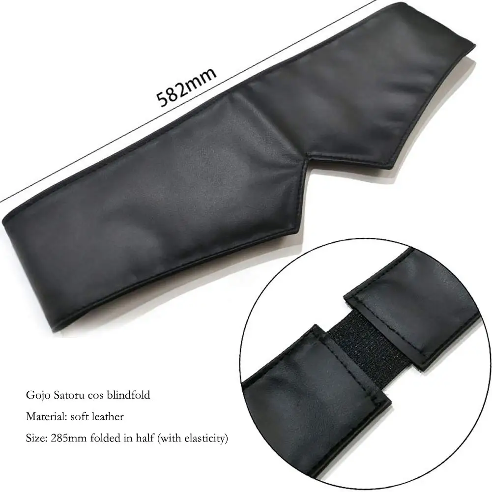 

CosNoble Gojo Satoru Cosplay Wig with Blindfold Anime Jujutsu Kaisen Cosplay Costume Short Silver Hair with Black Eye mask