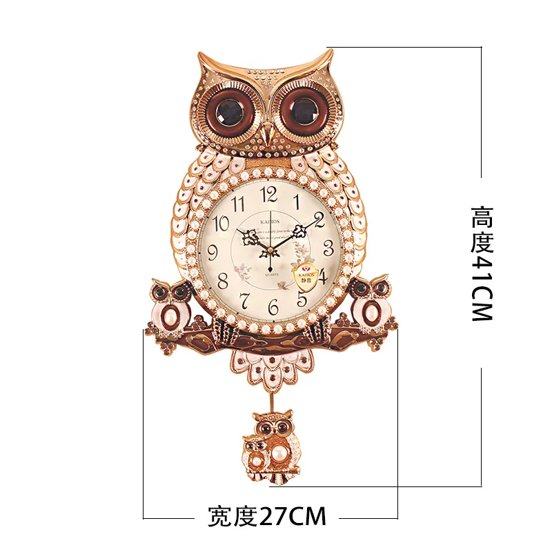 Настенные часы в виде совы роскошные Креативные Часы для гостиной настенные
