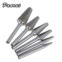 conical head carbide grinding head 1pc wood carving tungsten steel rotary boring cutter abrasive tools ltype file milling cutter