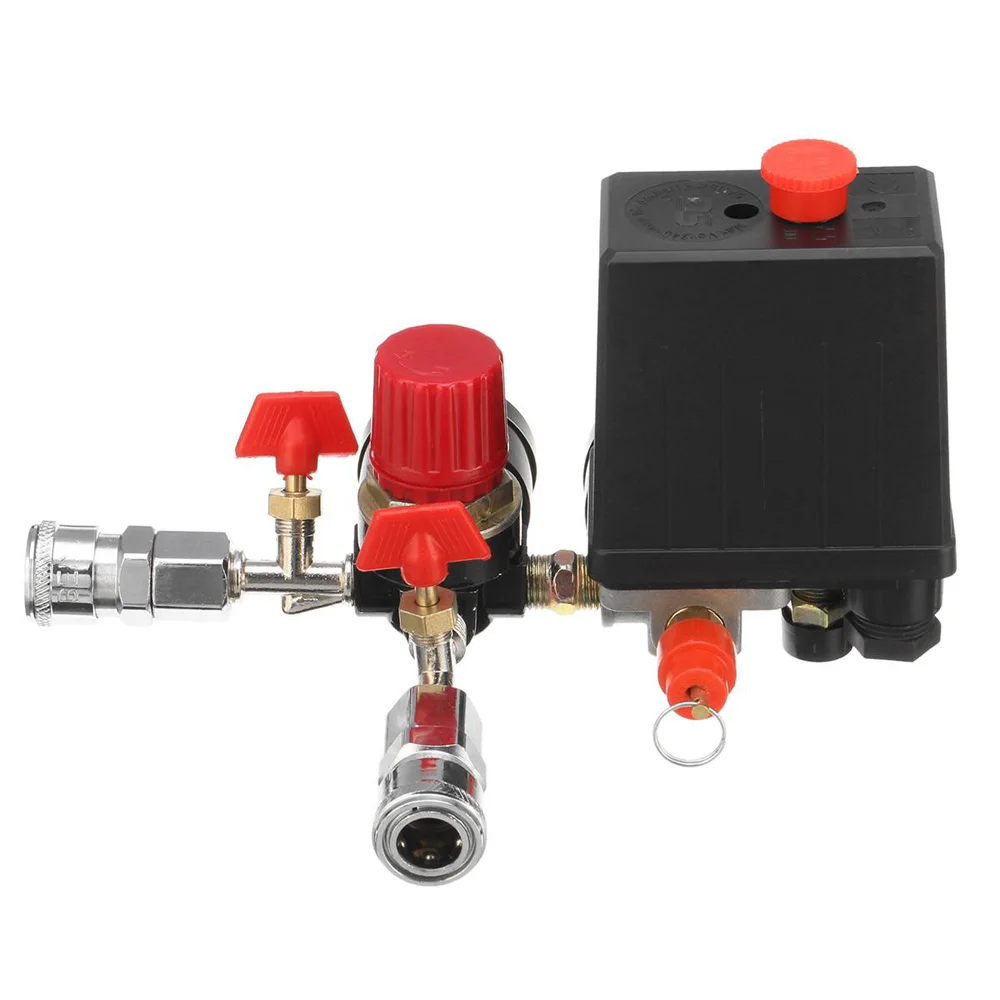 

Air Compressor Pressure Switch Control Valve Regulator Gauges 30-120PSI