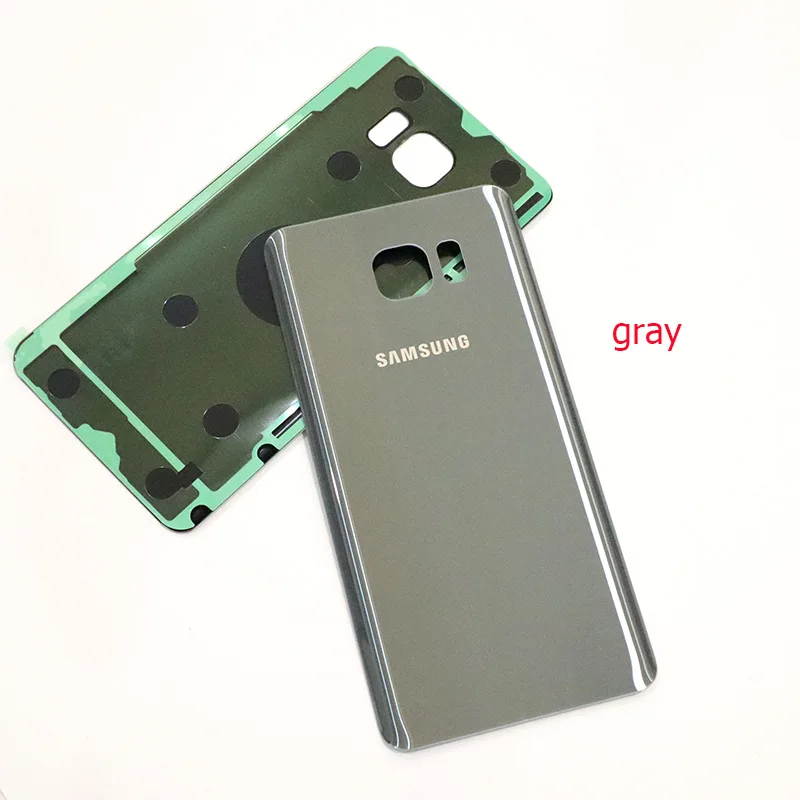 Gray Samsung Galaxy Note5 Примечание 5 задняя Батарея крышка 3D Стекло Корпус Крышка для samsung Примечание 5 дверь задняя крышка чехол Замена - Цвет: Gray