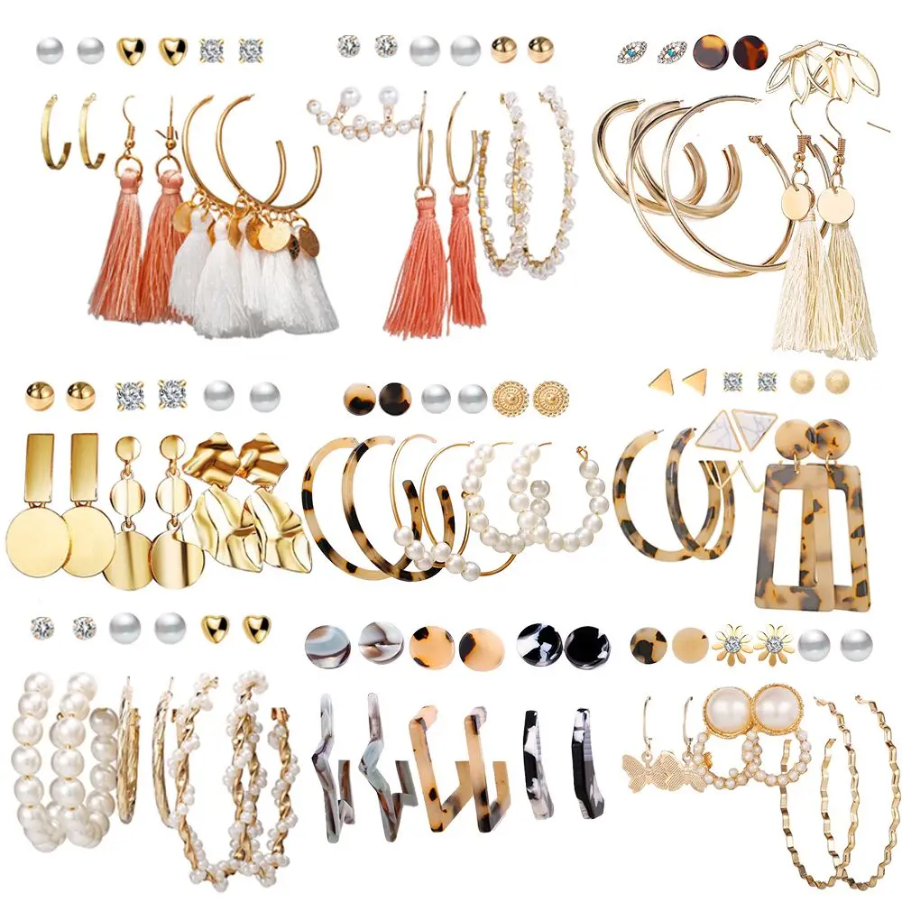 Женские серьги подвески большого размера акриловые с жемчугом и леопардовым