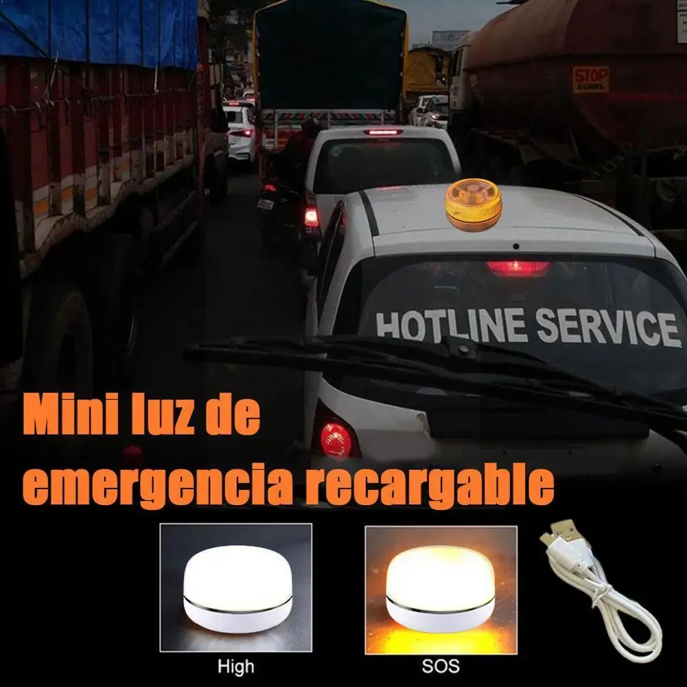 Dgt Usb Rechargeable Car Emergency Beacon Light V16 Magnetic Help Induction Approved Strobe Flashing Flash E8j0 |