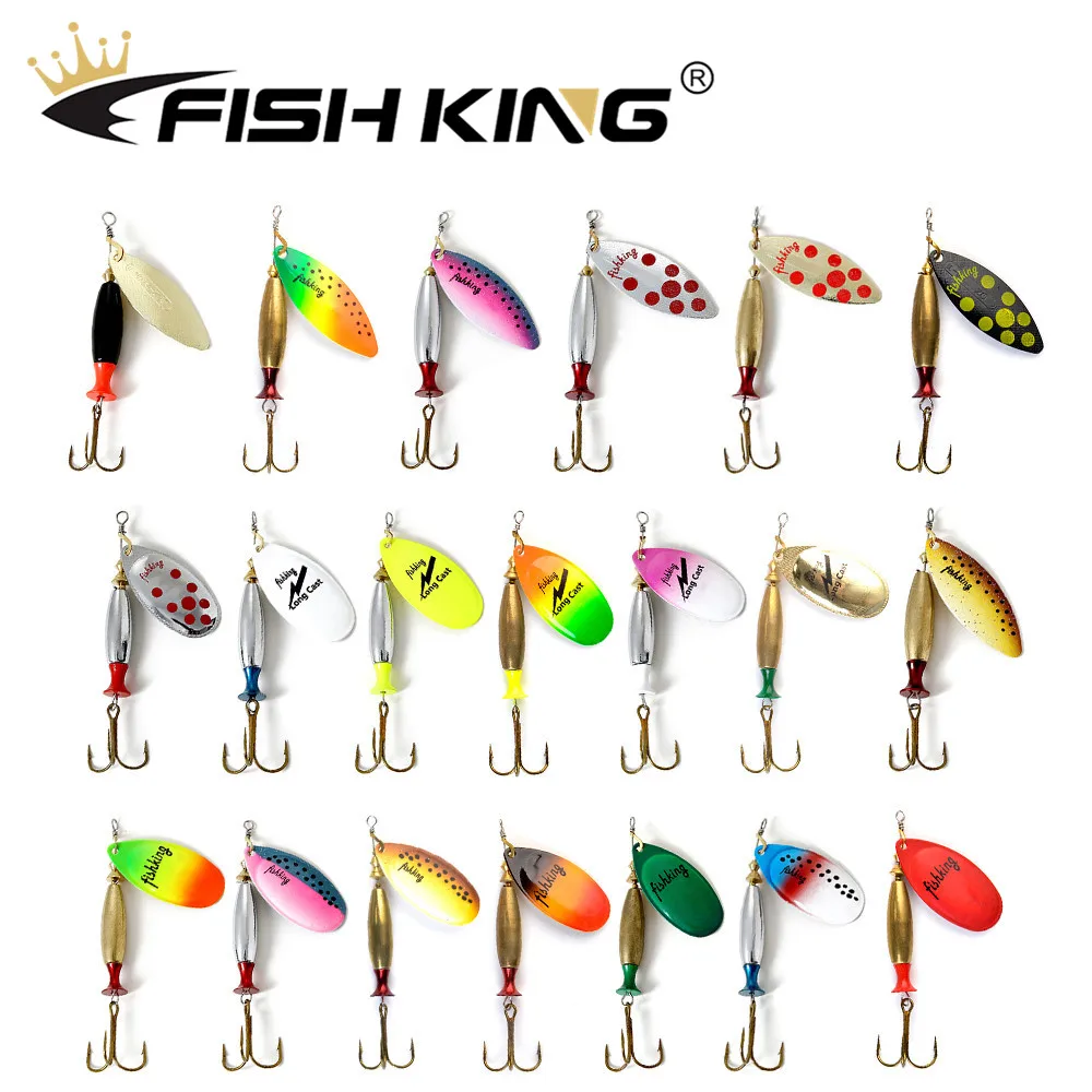 FISH KING 18 г/24 г Длинные литые Спиннеры для глубокого бега приманка рыбалки