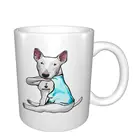 Миниатюрные татуировки Бультерьера, кружка I Love Mom, кофейная чашка, кофейная кружка, кружка с очками для девушек