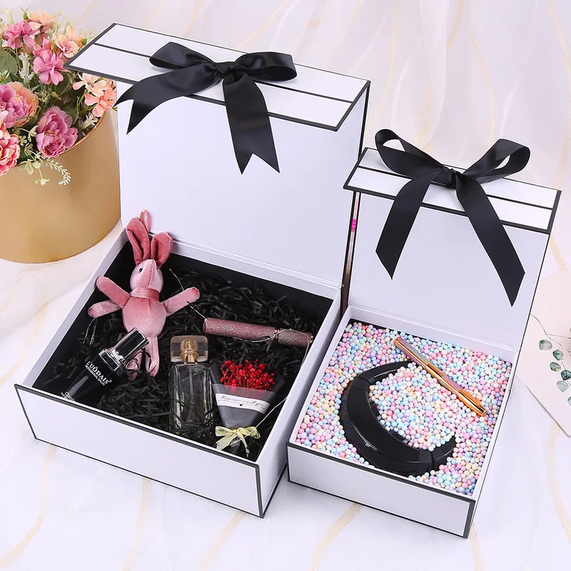 AVEBIEN белая лента с бантом упаковка для ювелирных изделий Подарочная коробка