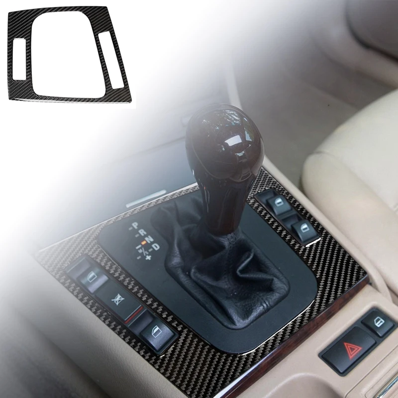 Наклейка на панель коробки переключения передач из углеродного волокна для BMW 3