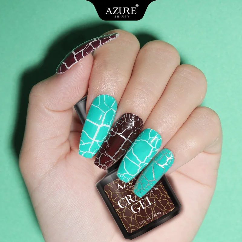 Azure beauty Crackle дизайн ногтей светодиодный гель лак замочить от длительного действия УФ-гель ноготь с эффектом трещин Гель-лак Полупостоянный Гибридный лак