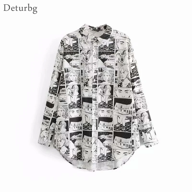 Женские модные рубашки с комическим принтом героями мультфильмов Женская