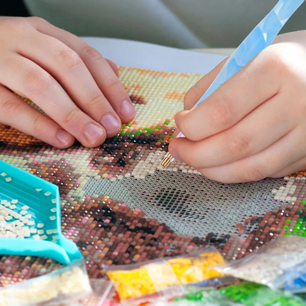 

Diamond Painting Pens Resin Diamond Painting Drill Pen with 5 Replacement Heads