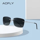 AOFLY бренд 2022 Ретро Женские поляризационные солнцезащитные очки Квадратные без оправы уличные мужские очки UV400 защита Oculos De Sol Masculino
