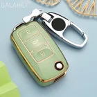 Автомобильные чехлы для ключей, чехол для VW Volkswagen Golf Bora Jetta POLO GOLF Tiguan Passat B5 B6 Skoda Octavia A5 MK6 Fabia SEAT Ibiza