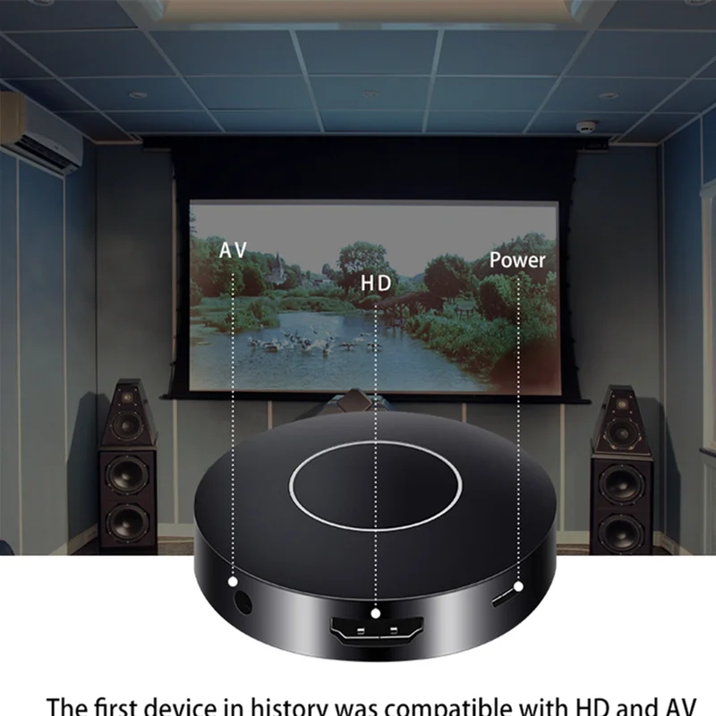 

WIRELESS Mirror Dual-output Same Screen Dual-core WiFi Display Receiver Anycast Airplay DLNA Mirascreen AV+HD+RCA 4K For Car