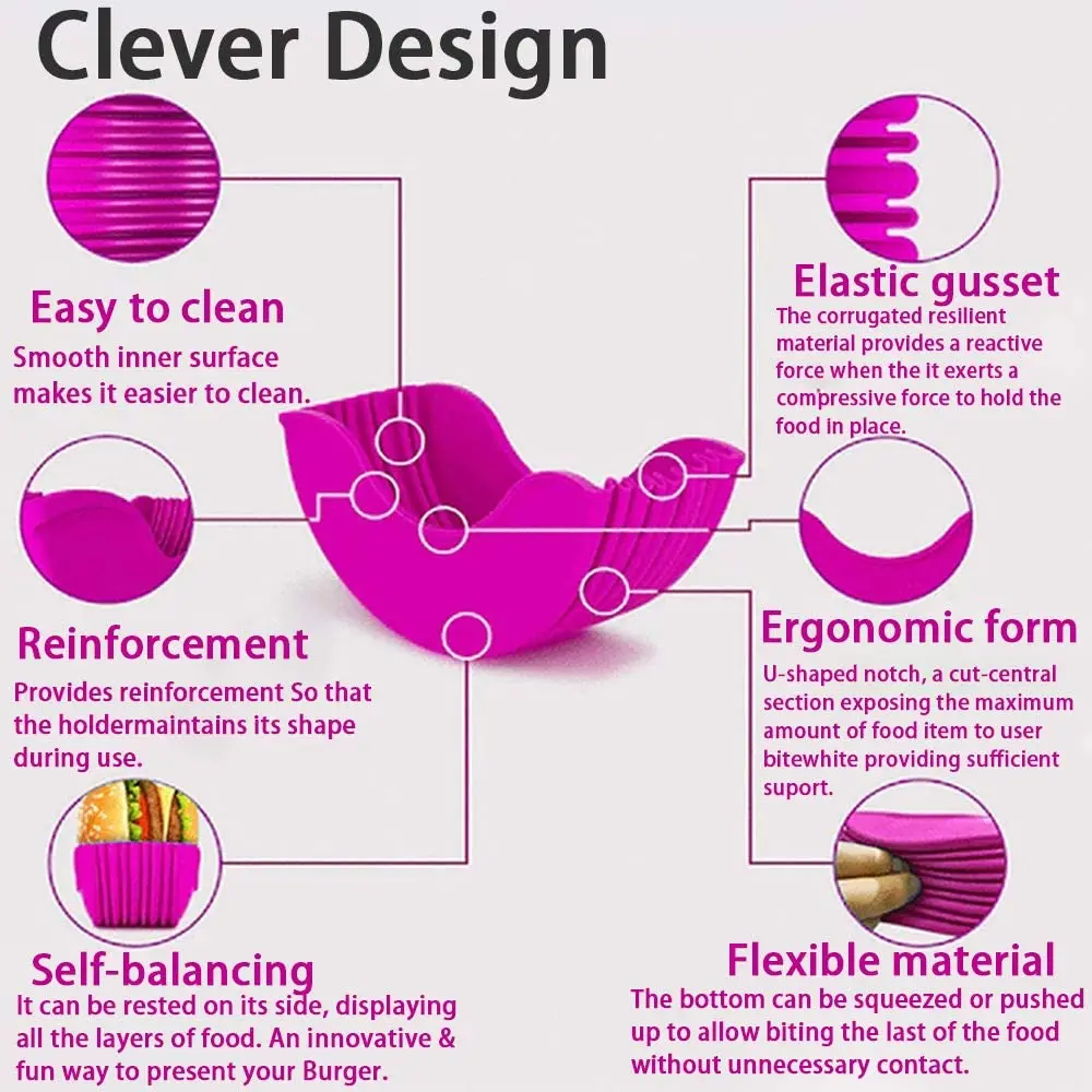 1 шт. многоразовый силиконовый держатель для гамбургеров | Дом и сад
