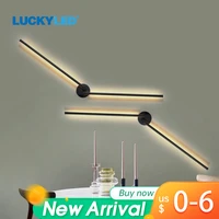 luckyled led wall lamp ac85 265v 270%c2%b0 rotatable angle adjustable modern indoor wall light fixture for bedroom living room decor