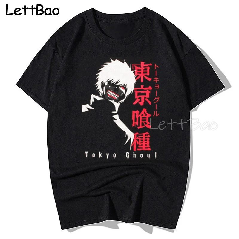 Футболка мужская В Стиле Аниме Tokyo Ghoul Kaneki модная тенниска с художественным