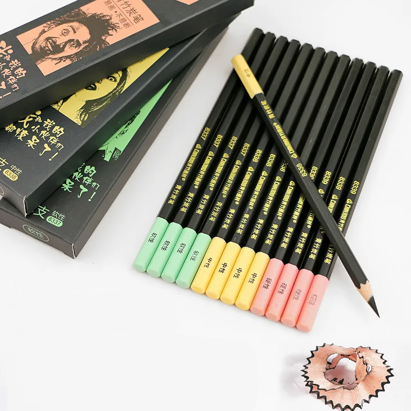 12 шт. профессиональные карандаши на древесном угле 2B|Угольные для эскизов| |