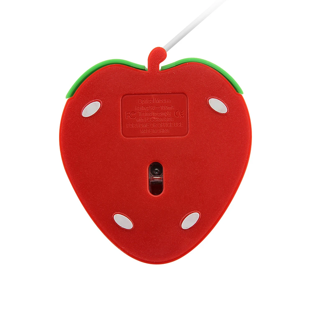 Wired Cute Mouse Cartoon Strawberry Creative Ergonomic Mini 3D Mause USB Optical 800 DPI Computer Mice Girl Gifts For Laptop PC |