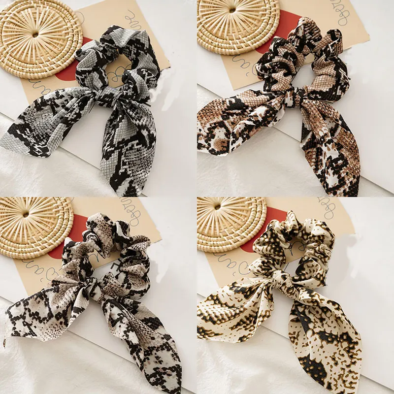 Женская резинка для волос со змеиным бантом модная эластичная заколка хвоста
