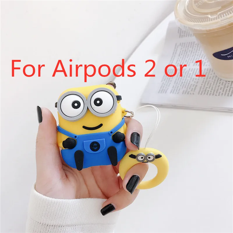 for Airpod1or2 Беспроводные bluetooth-наушники с изображением Рика и Морти, милый 3D чехол для Apple AirPods, силиконовый чехол для зарядки - Цвет: for Airpod1or2