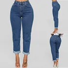 Женские винтажные джинсы-шаровары, Джинсы бойфренда с высокой талией, Длинные ковбойские джинсы для мам, 2020
