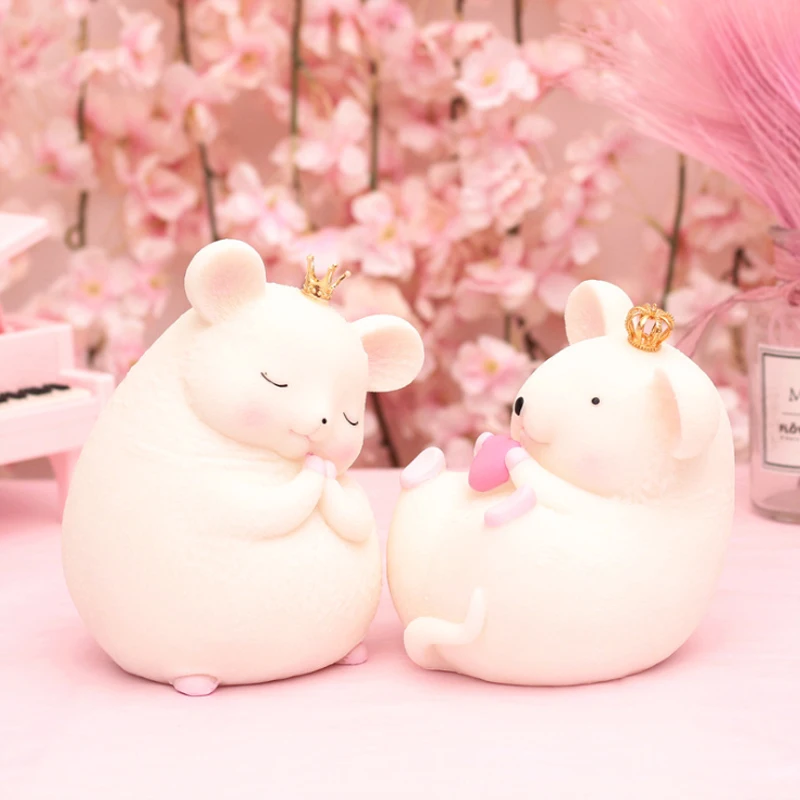 Креативная Милая копилка для домашних животных пухлая крыса полимерные