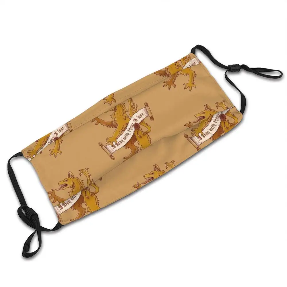 

Heraldic - Trio : Wolf Custom Design Face Mask Anti Dust Filter Diy Print Washable For Adult Kids Crest Herald Heraldic