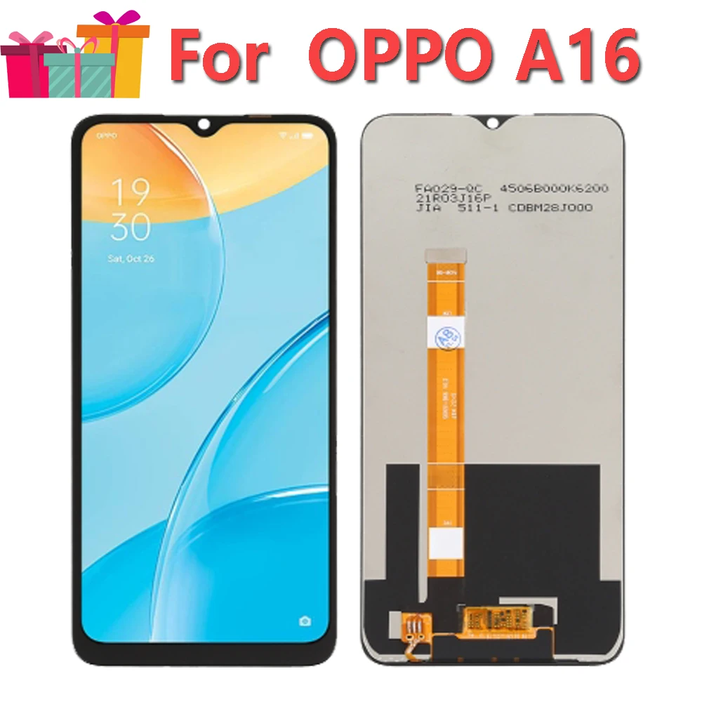 Reemplazo de pantalla Original de 6,52 "para OPPO A16 CPH2269, piezas de montaje de pantalla de digitalizador t&aacute;ctil LCD-0