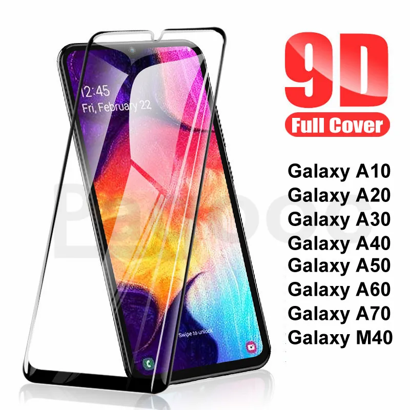 Защитное стекло 9D 9H закаленное для Samsung Galaxy A10 A20 A30 A40 A50 A60 A70 A20E A40S M10 M20 M30 M40|Защитные