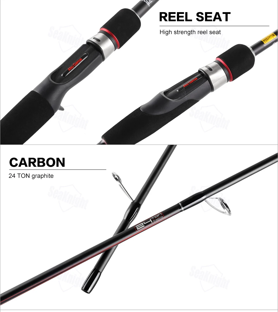 Abu Garcia Black Max BMAX 1,98 м 2,14 м 2,44 м спиннинговая Удочка M мл два наконечника быстрого действия углеродное волокно Морская Рыбалка снасти