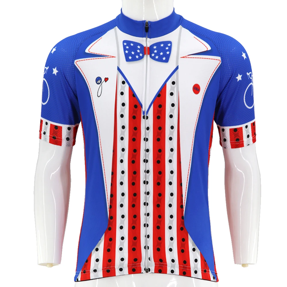 Футболка для велоспорта с надписью национальной сборной США Мужская одежда