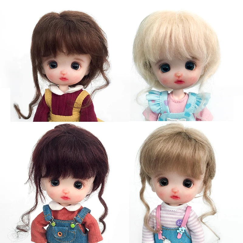 Новинка 1/8 BJD/SD/кукла парик мохер челка длинные кудрявые золотистые коричневые