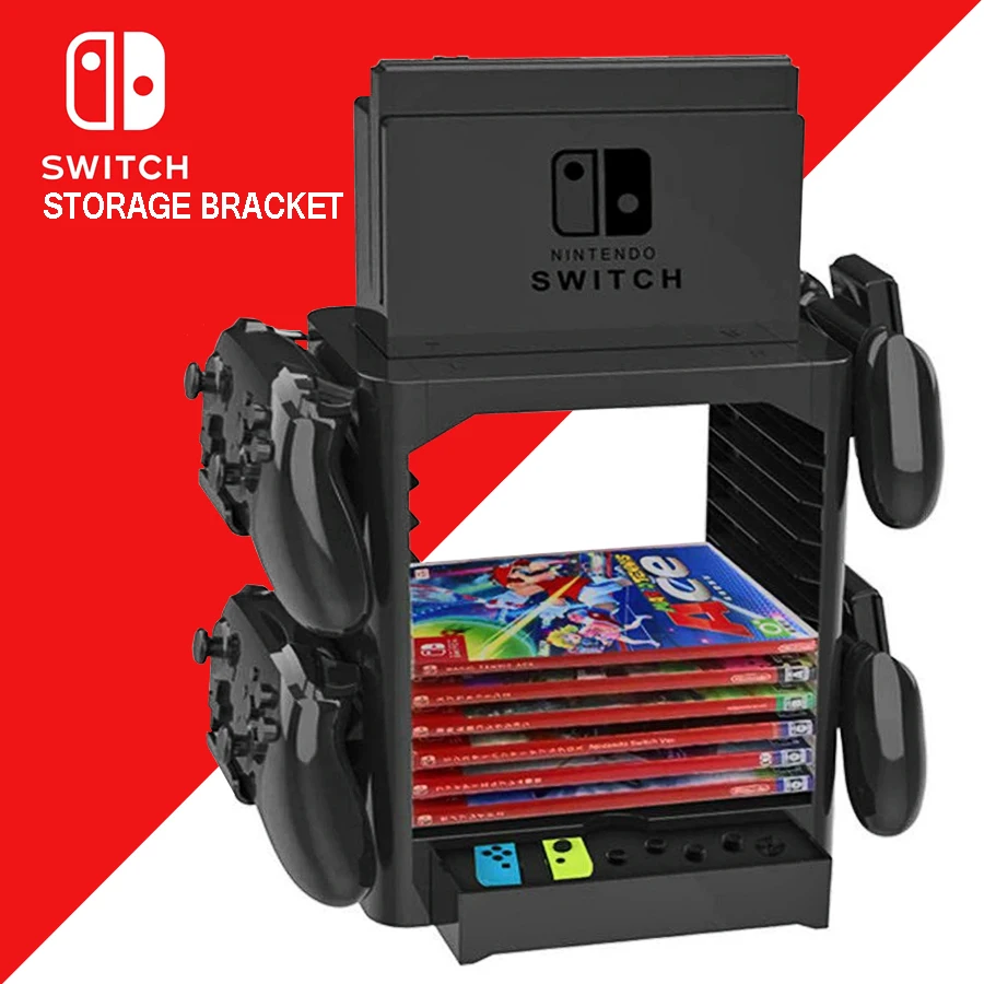 Nintend Switch Multifunction Storage Tower Stand Game Disk Rack Controller Holder for Nintendo NintendoSwitch Accessories | Электроника