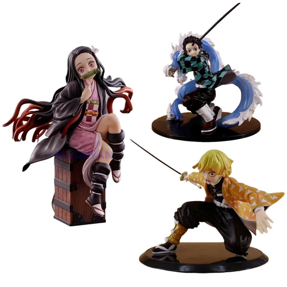 Действий демон убийца Kimetsu без Yaiba Аниме фигурки камадо Tanjirou Дракон Nezuko Figma Zenitsu