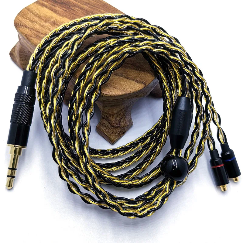 

RY-C2 1.2m DIY Replacement Mmcx Cable 3.5/2.5/4.4mm Silver plated Upgraded 8 core wire cable For RY4S plus mmcx earphone cable