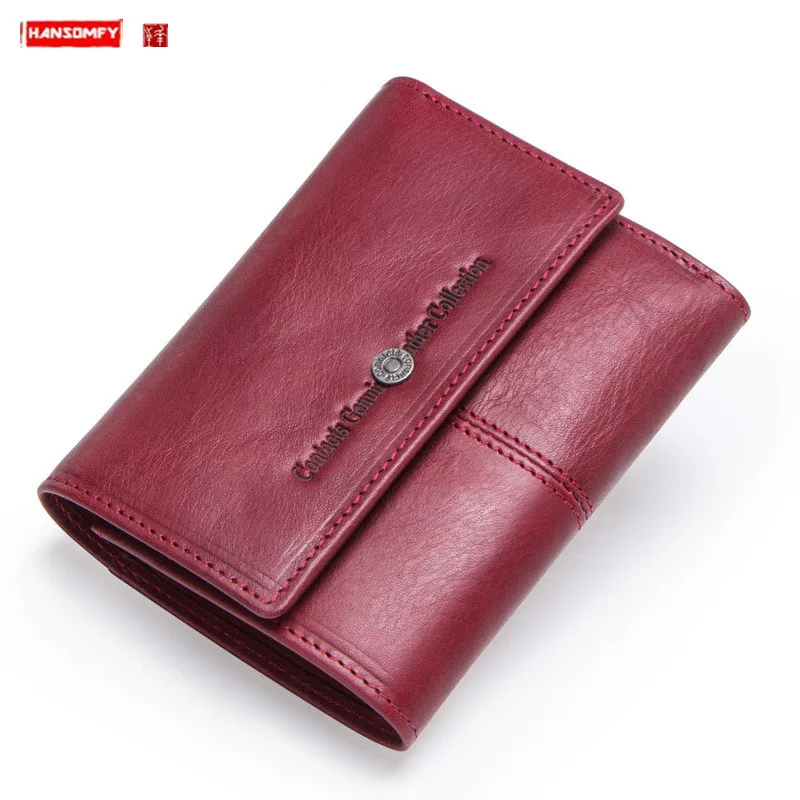 

New Fashion Trend Short Leather Women Small Wallet Female Card Holder Wallets Multifunctional Zipper Coin Purse