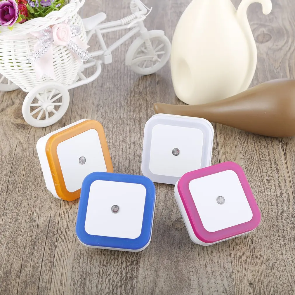 4 шт. 1 Вт светильник с датчиком управления Ночной вилка стандарта США для детей