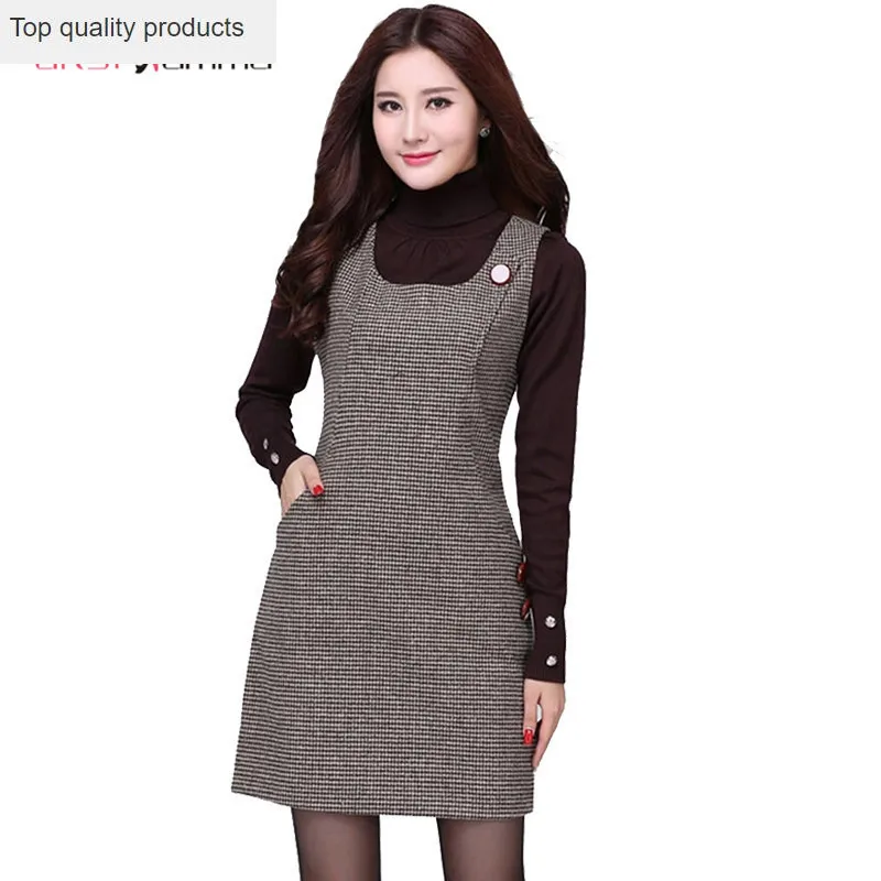 Новинка 2020 весеннее платье осеннее размера плюс модное темпераментное тонкое