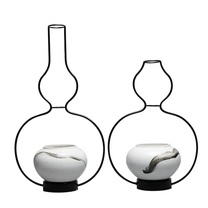 

Chinese Post-modern Ceramics and Ironware Decoration Creative Living Room TV Cabinet Crafts Decoration Home Soft Jewelry