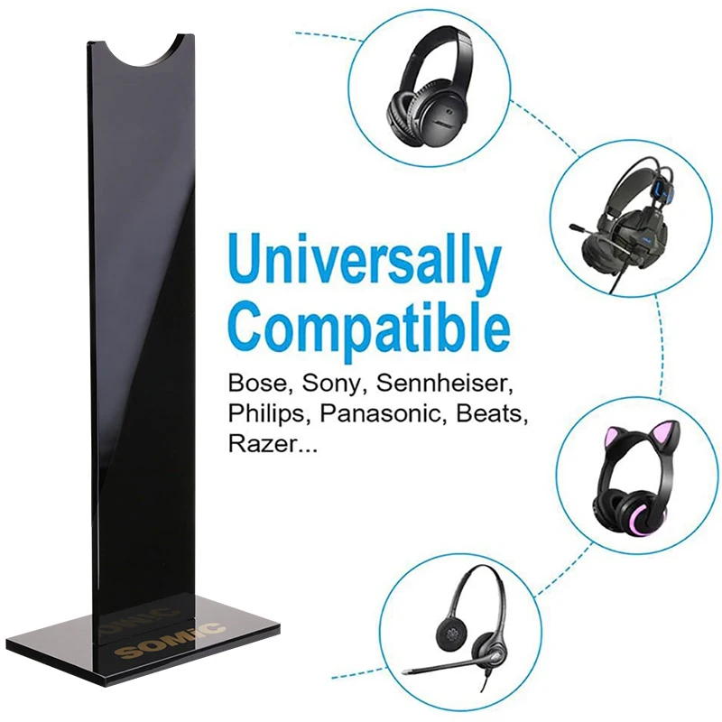Подставка для беспроводных наушников держатель игровой гарнитуры с твердым