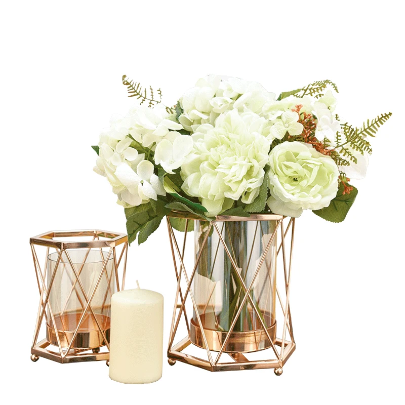 Модный геометрический Железный Подсвечник настенный подсвечник орнамент бра