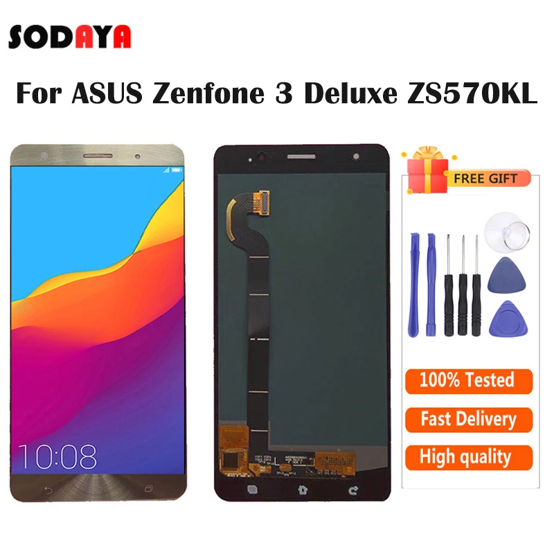 5 7 &quotдля ASUS Zenfone 3 Deluxe ZS570KL экран Z016S Z016D ЖК дисплей с сенсорным экраном дигитайзер