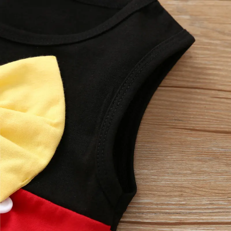 

Family Look Summer Sleeveless Bow Patchwork Dress For Big Sisters Littler Sister Matching Clothes Outfits Baby Kids Girl Dresses