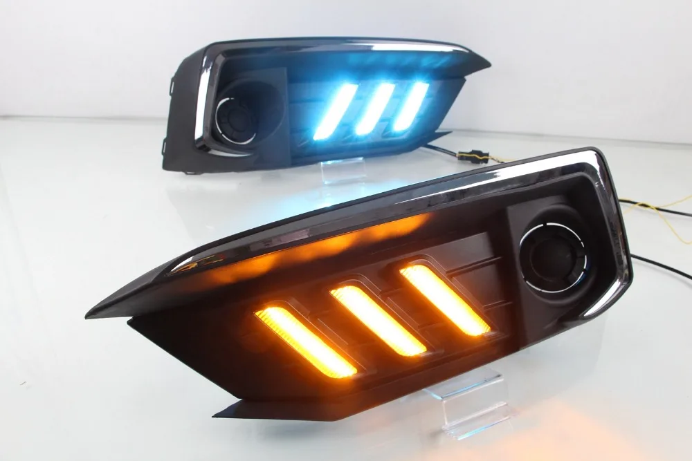Год для Honda Civic Дневной светильник автомобильные аксессуары светодиодный DRL головной светильник для Civic противотуманный светильник